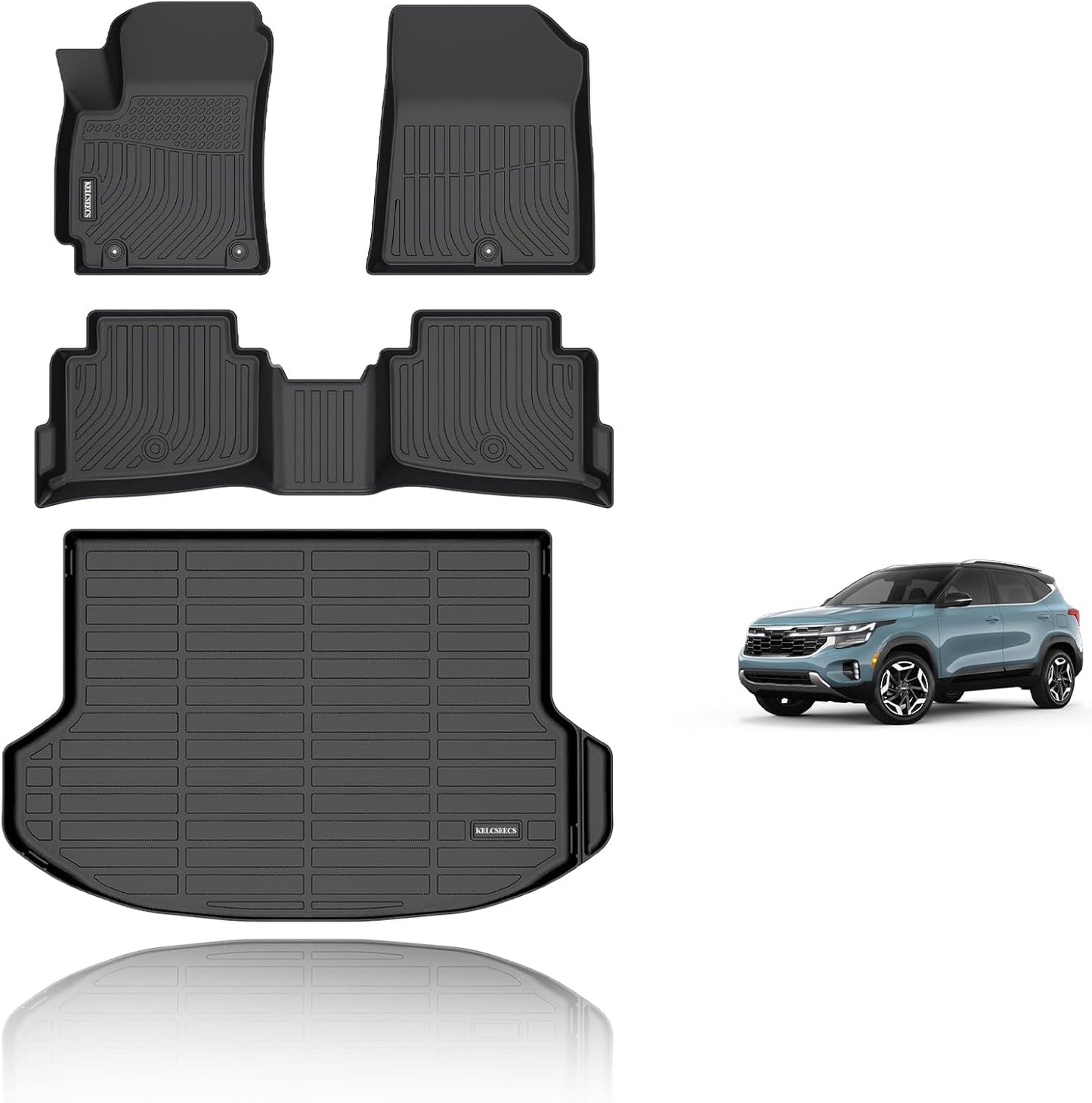 KELCSEECS Floor Mats & Cargo Liner for 2024-2026 Kia Seltos