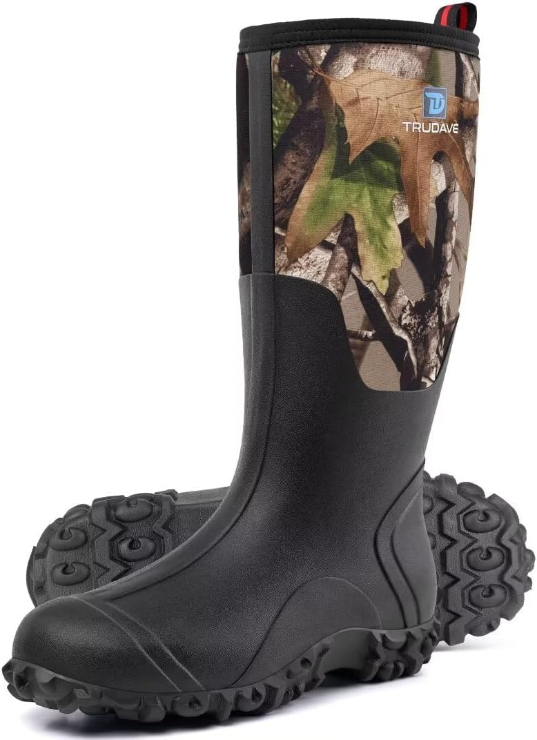 Waterproof Insulated Rubber Boots for Men with Steel Shank