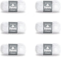 Patons Grace Snow Yarn - 6 Pack 50g Balls - Soft Mercerized Cotton