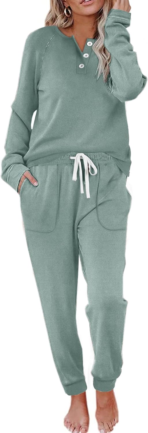WIHOLL Two Piece Outfits for Women Lounge Sets with Pockets