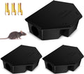 Rat Bait Station 3-Pack with Keys - Safe Locking Rodent Box for Home