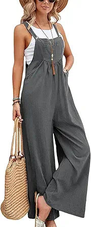 Fiona Jolin Overalls for Women - Summer Boho Floral Jumpsuits