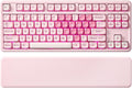 YUNZII B87 Wireless Mechanical Keyboard: Customizable, RGB Backlit, Hot Swap, Ergonomic Wrist Rest (Pink)
