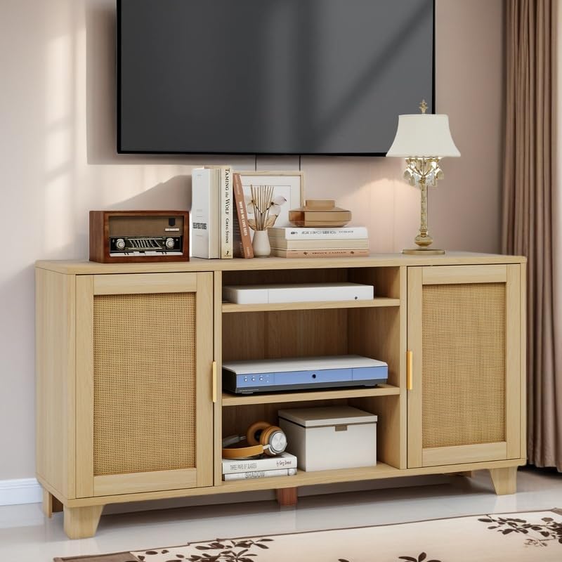 YITAHOME Boho TV Stand: Stylish Storage Solution