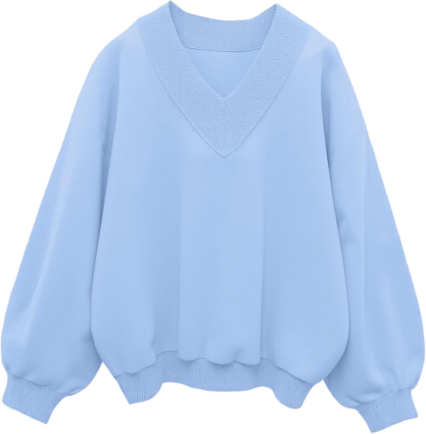 Hilinker Womens V Neck Oversized Sweatshirts for Casual Style