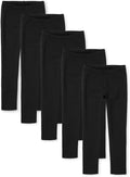 Girls Leggings 5-Pack - Soft Full-Length Essentials