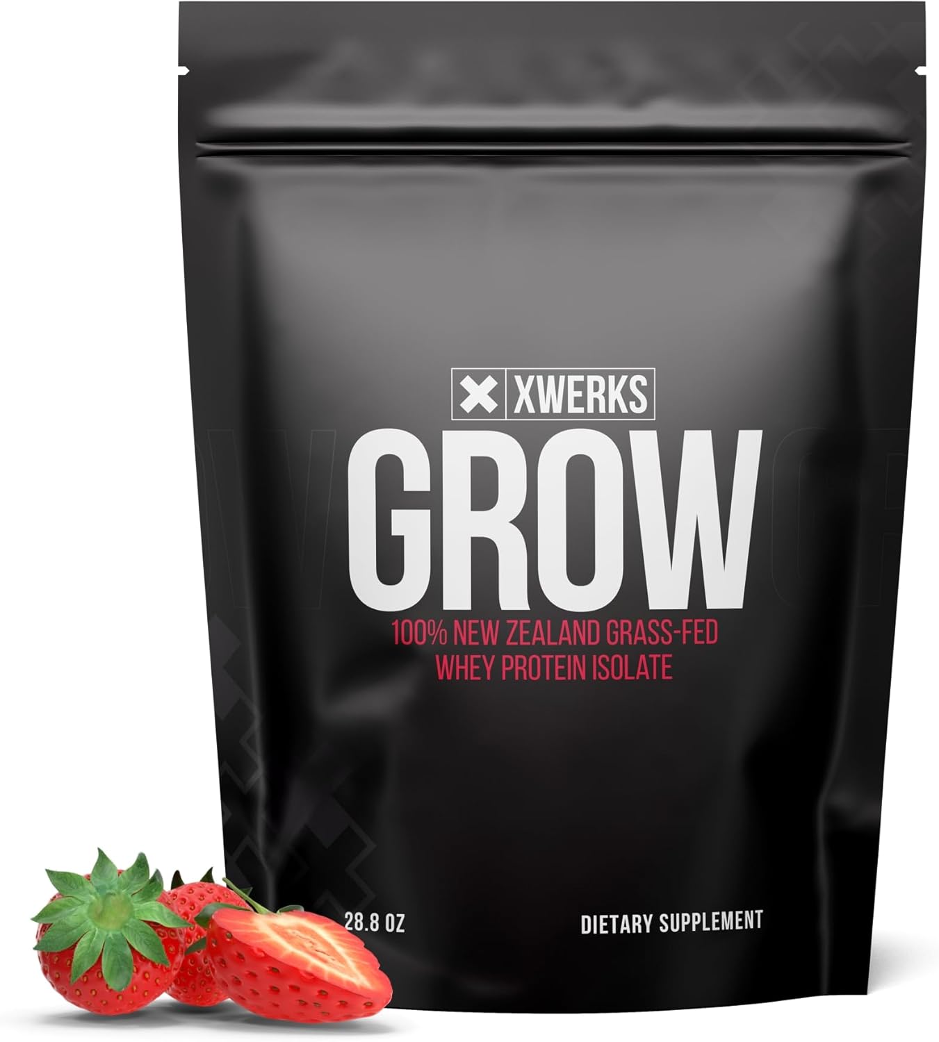 Xwerks Grow Strawberry Whey Protein Isolate for Muscle Growth