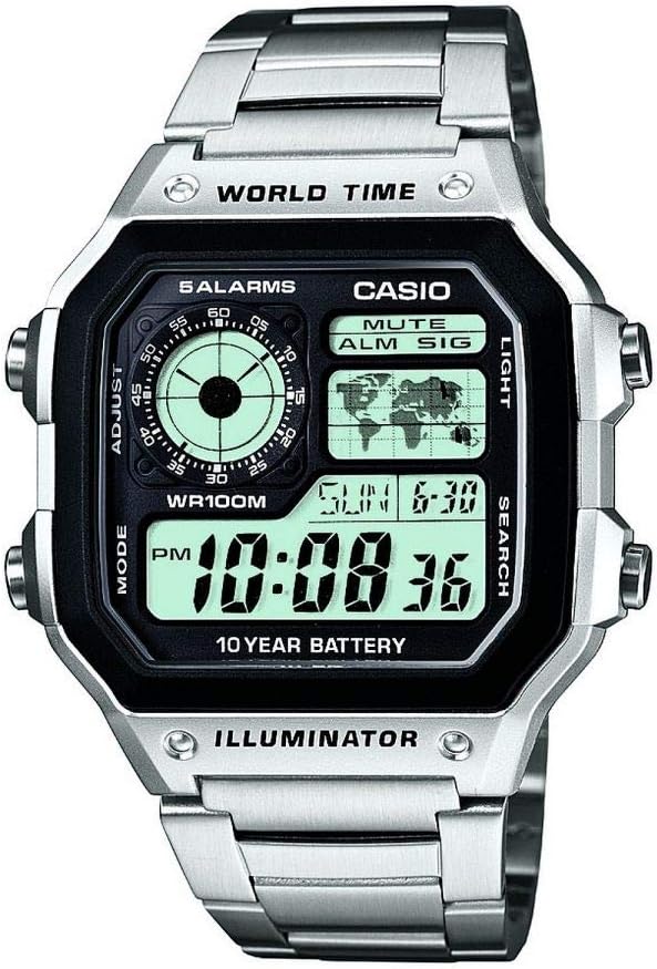 Casio Men's Watch: World Time Zone Feature