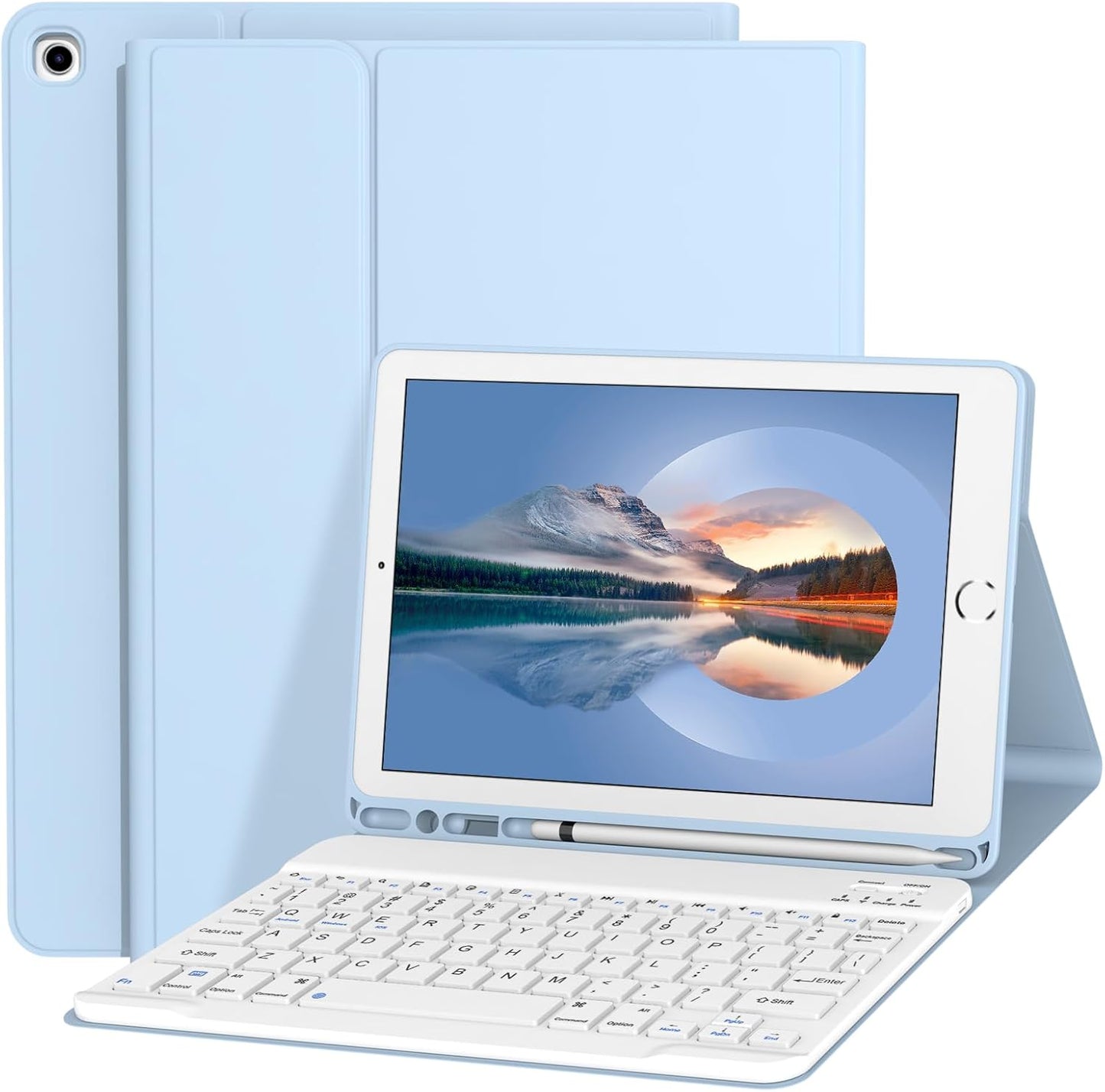 Keyboard Case for iPad 10.2 Inch with Detachable Wireless Keyboard