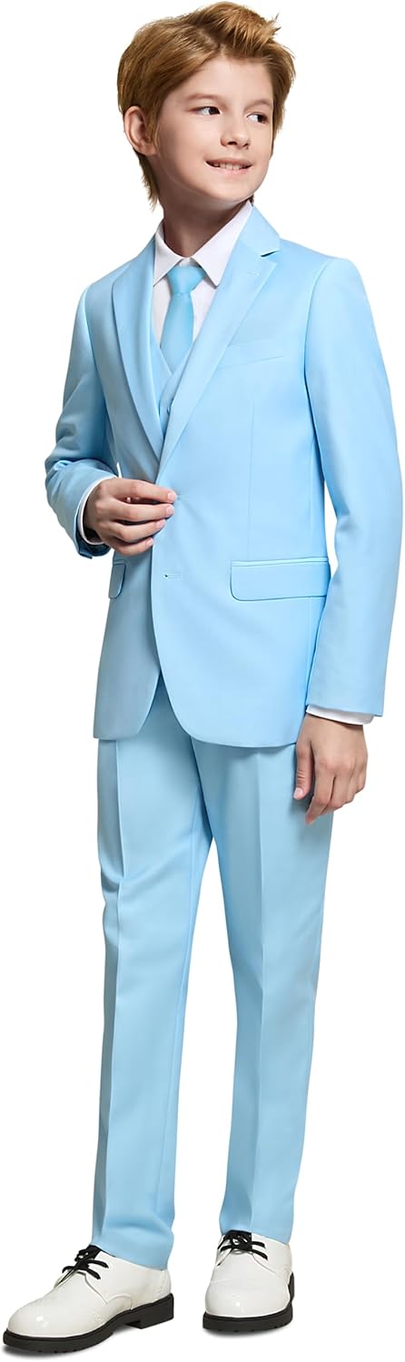 Marvelous World Boys' Slim Fit Suit Set for Formal Events