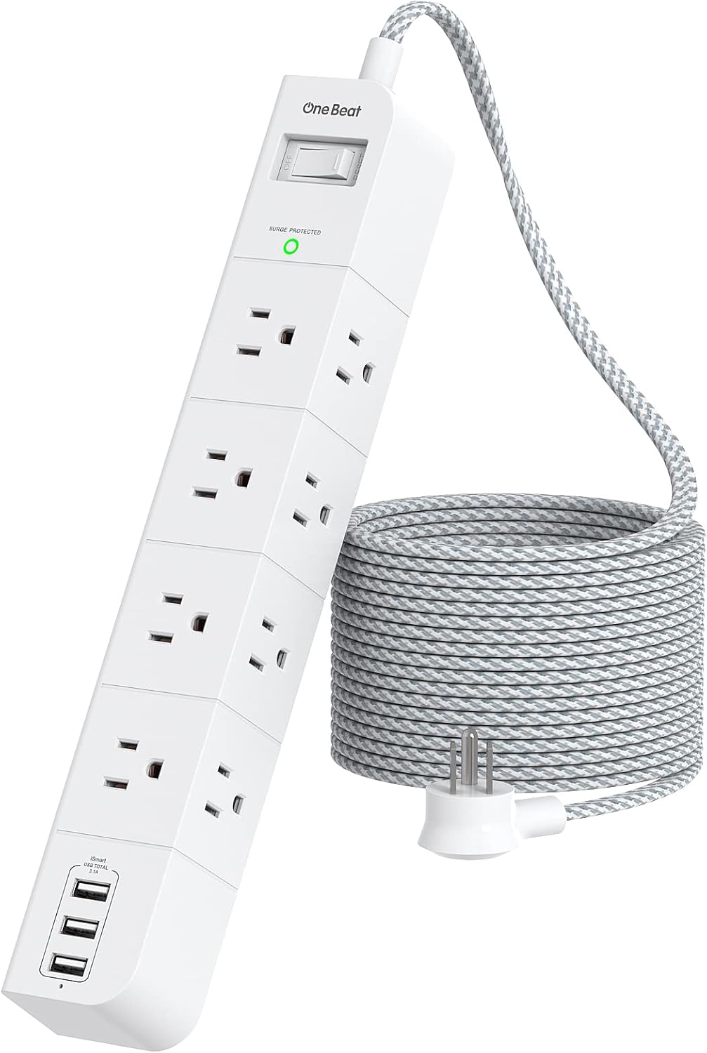 Power Up Anywhere with 10ft Surge Protector!