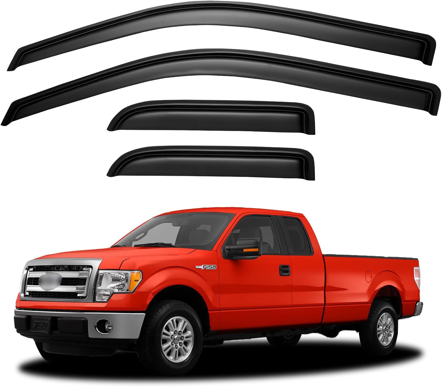 Window Visors Rain Guards for 2004-2014 Ford F150 SuperCab