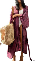 Bsubseach Tie Dye Open Front Long Kimono Cover Up - Beach Ready