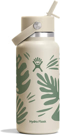 Hydro Flask Water Bottle Wide Mouth 32 oz - Insulated Straw Cap