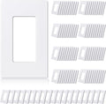 Matte White 1-Gang Screwless Decorative Wall Plate - Clean, Durable