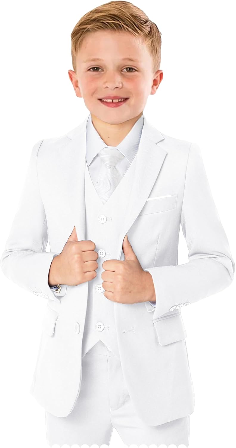 Boys Formal Suit 5 Piece Set for Weddings and Special Events