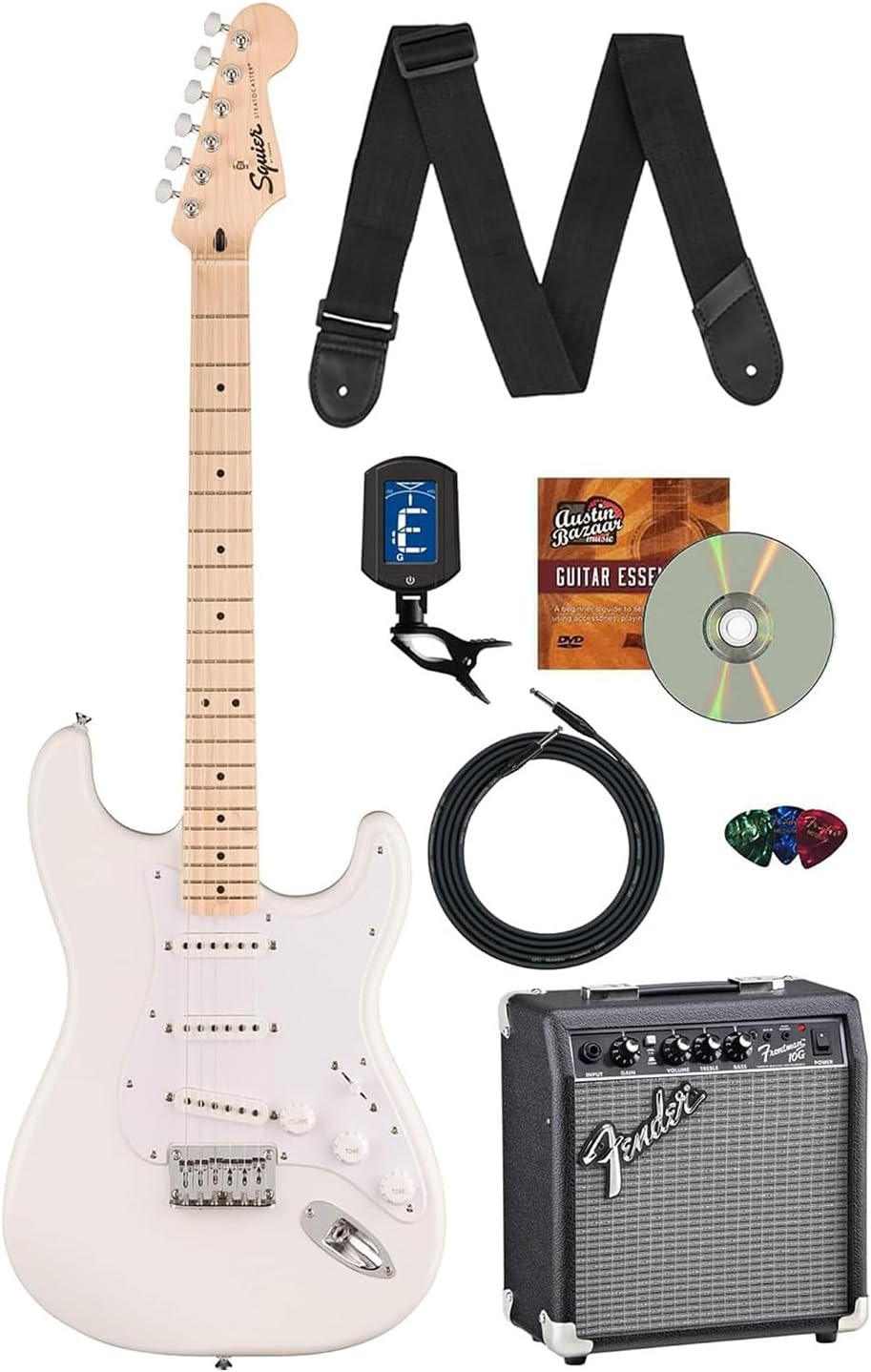 Fender Squier Sonic Stratocaster HT Bundle with Amplifier and More