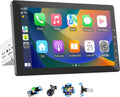 10.1ft Single Din Car Radio with Rotatable Touchscreen - Wireless