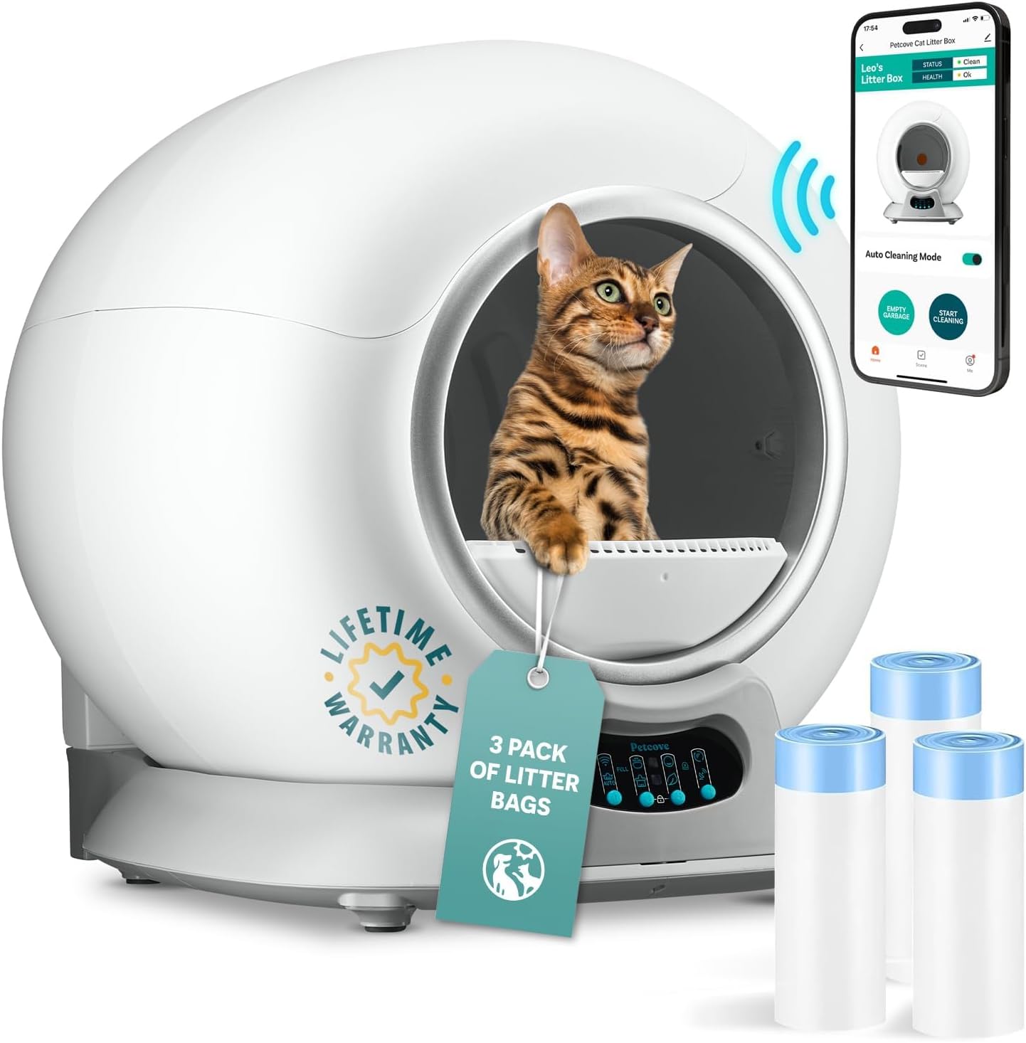 PetCove Self-Cleaning Litter Box - Odor-Free & Easy!