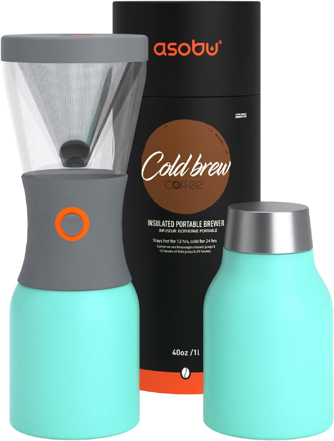 Portable Cold Brew Coffee Maker - Mint Green
