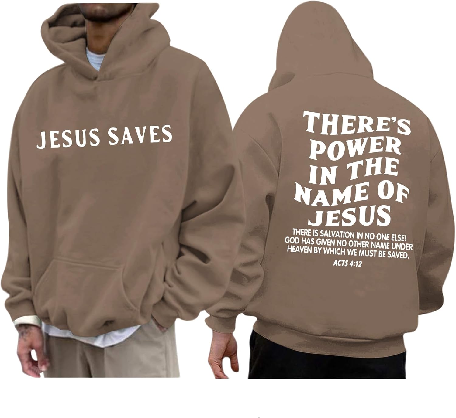 Christian Jesus Saves Hoodies for Men - Inspirational Sweatshirts