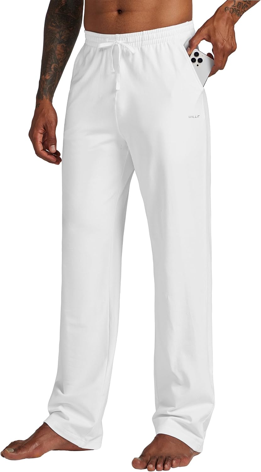 Willit Men's Cotton Yoga Sweatpants for Comfort and Style