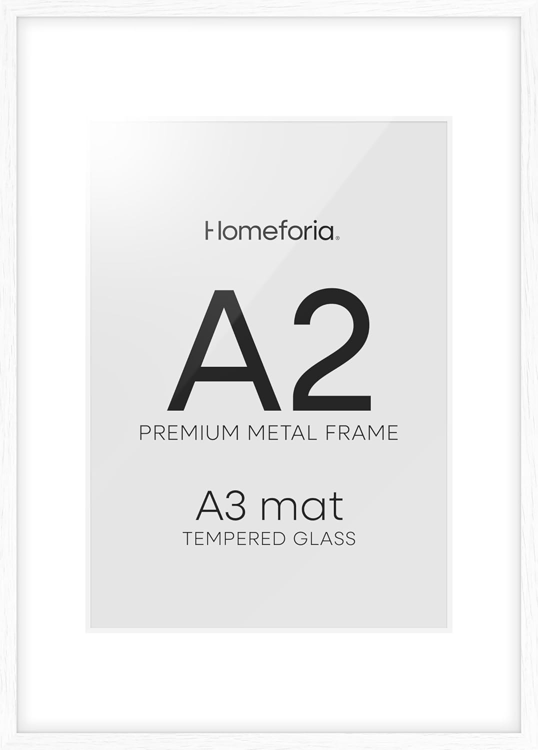 Homeforia A2 White Wood Frame for Elegant Display of Art