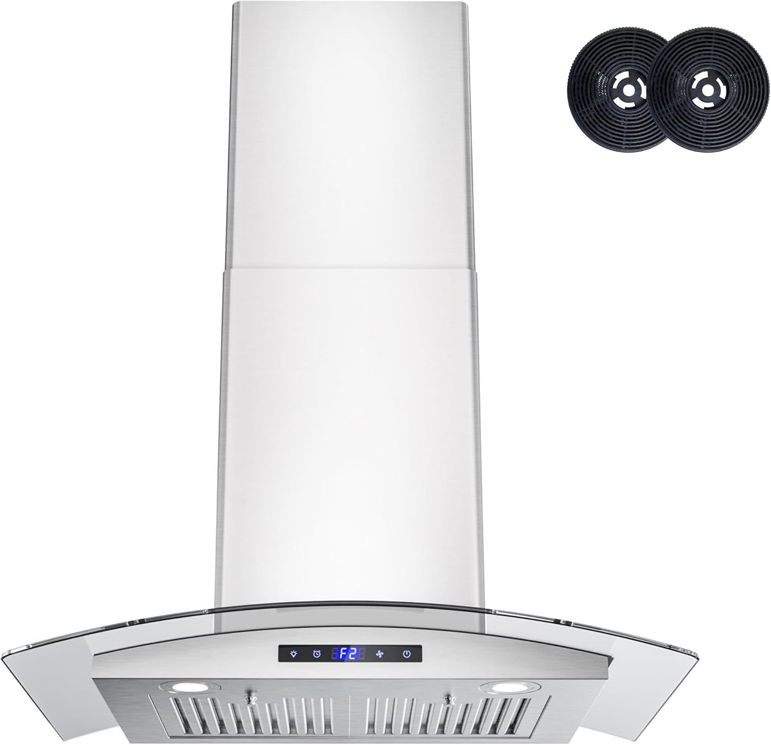 FIREGAS 30 inch Wall Mount Range Hood with 600 CFM Power