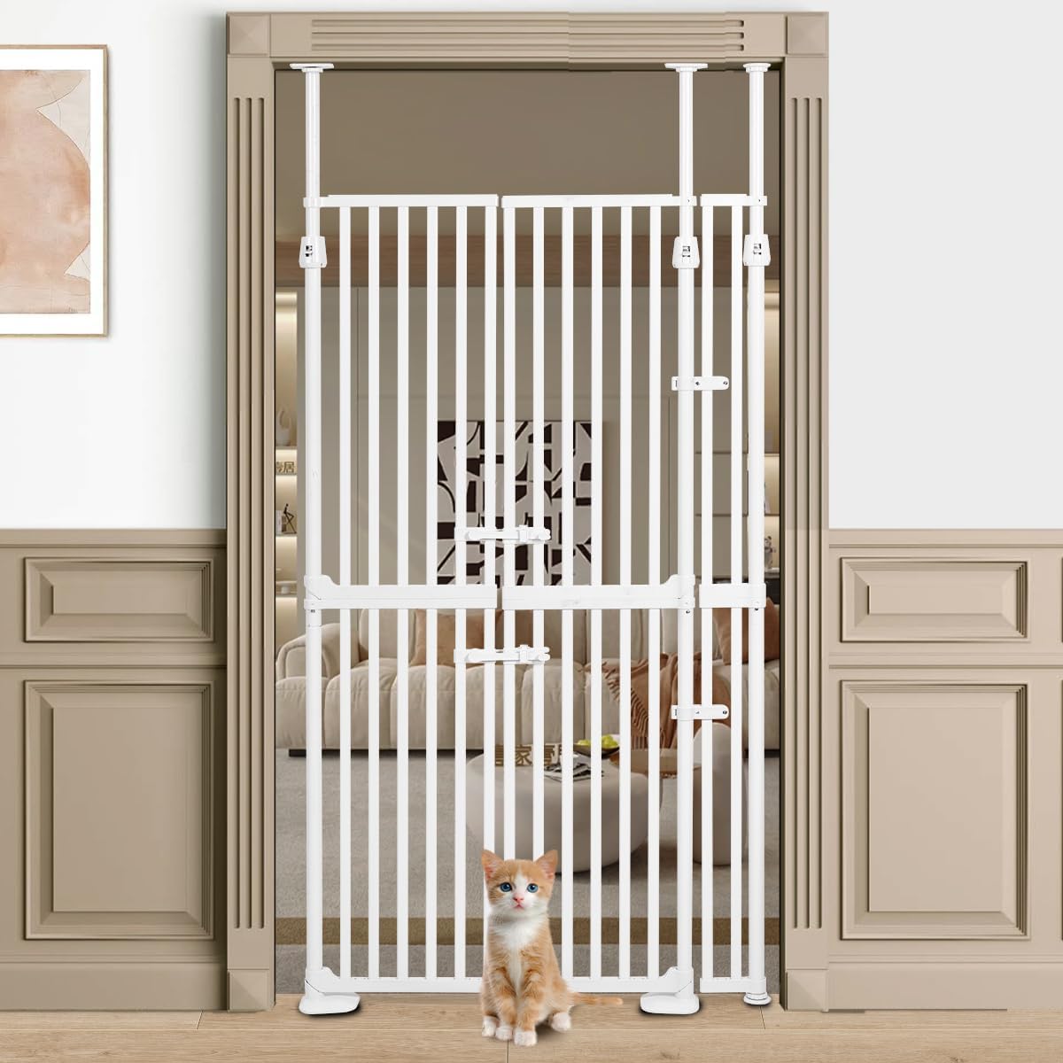 71 Inch Extra Tall Cat Gate for Safety and Style in Your Home
