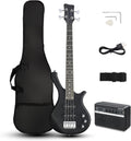 36 in Bass Guitar 4-String Electric Bass - Portable 15W Amp
