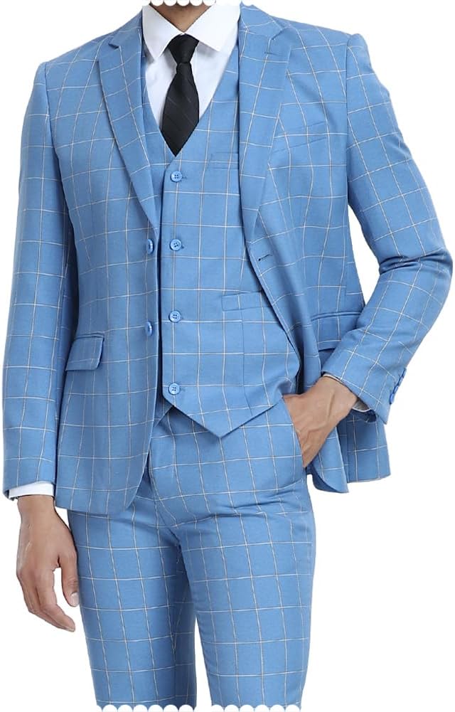 Men's Slim Fit 3 Piece Tuxedo Suit Set for Any Occasion
