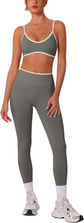 ABOCIW Womens 2 Piece Seamless Workout Set - Sculpting Fit