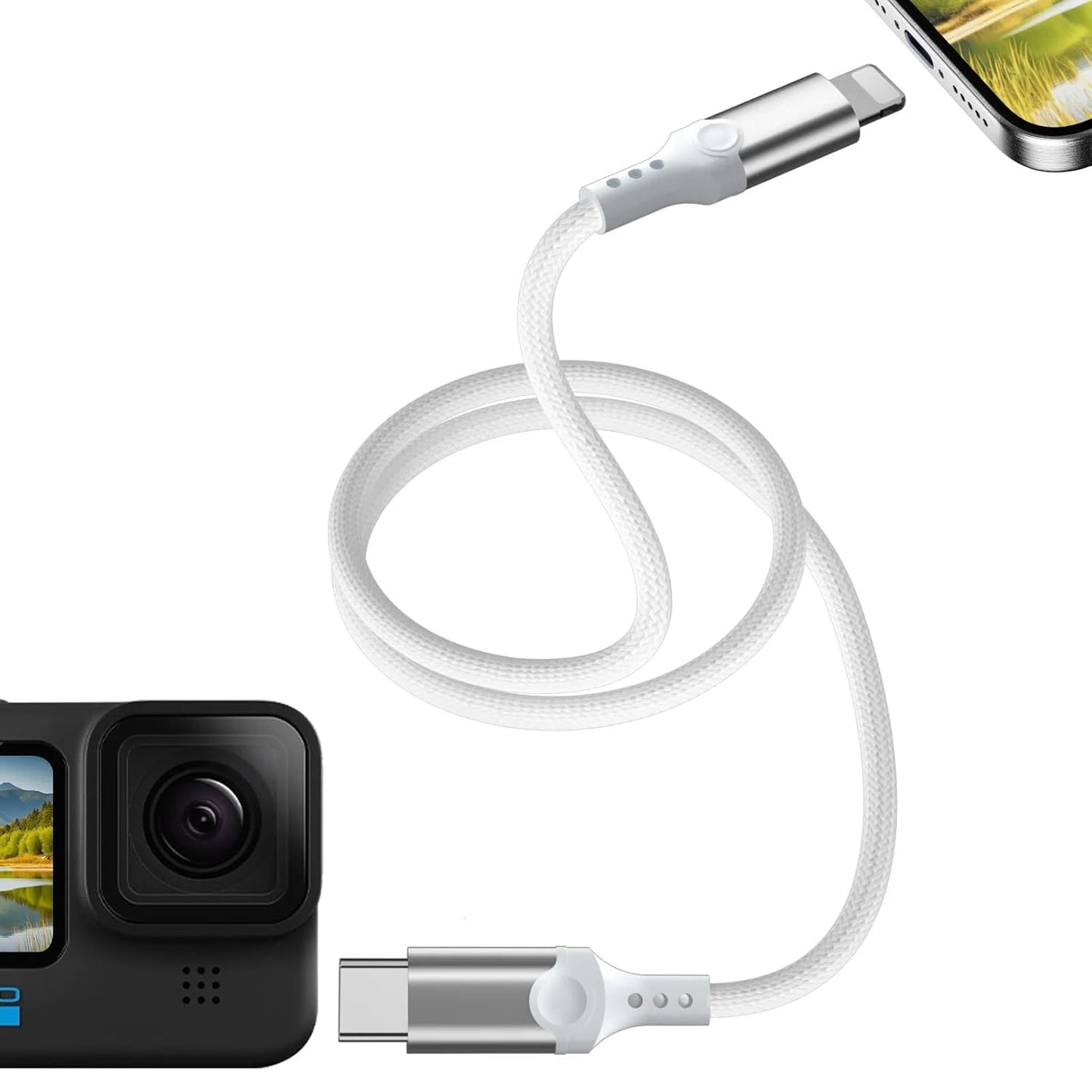 High-Speed OTG Camera Adapter for iPhone, 3.3FT Cord, 480mbps