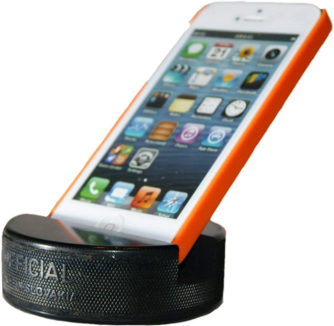 Indestructible Hockey Puck Phone Stand for All Smartphones