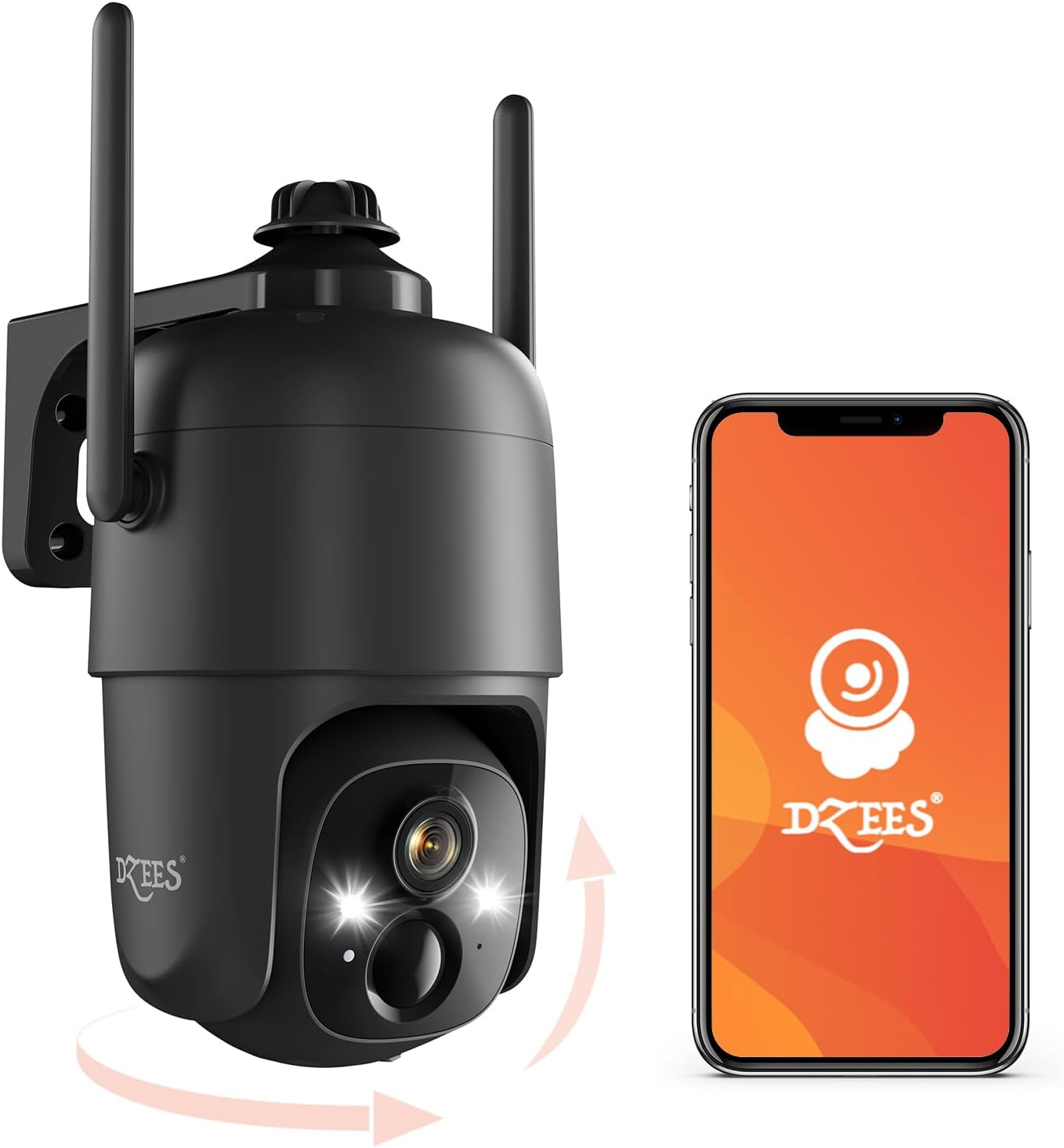 Dzees 360 PTZ WiFi Security Camera with Color Night Vision