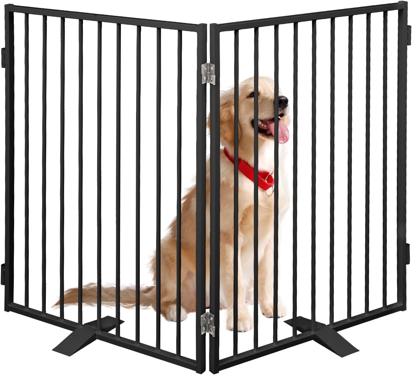 Metal Freestanding Dog Gates for Indoor & Outdoor Use
