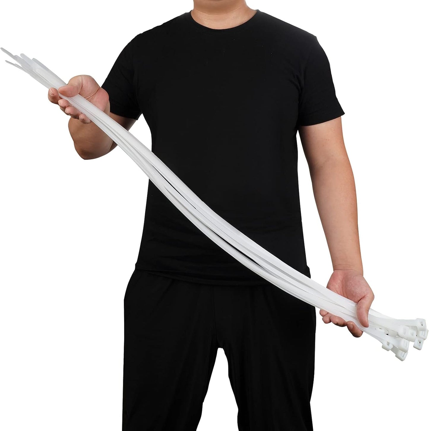 100PCS White 18 Heavy Duty Zip Ties - Industrial Strength for Home & Office