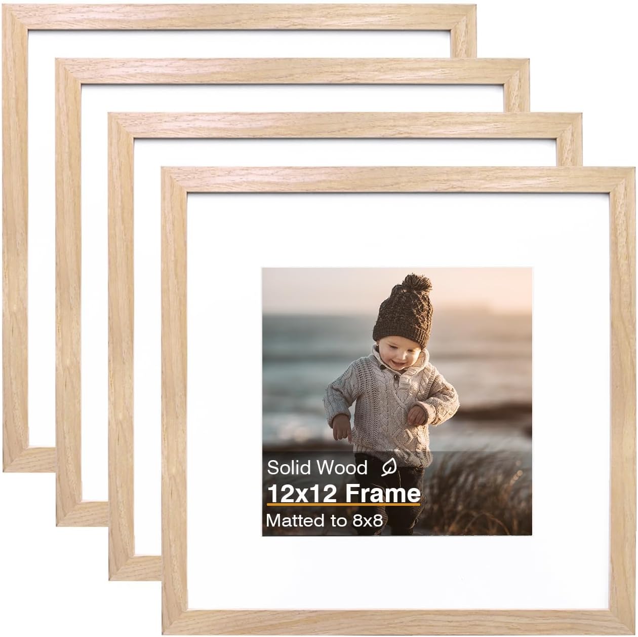 Natural Wood 12x12 Picture Frames for Stylish Home Decor