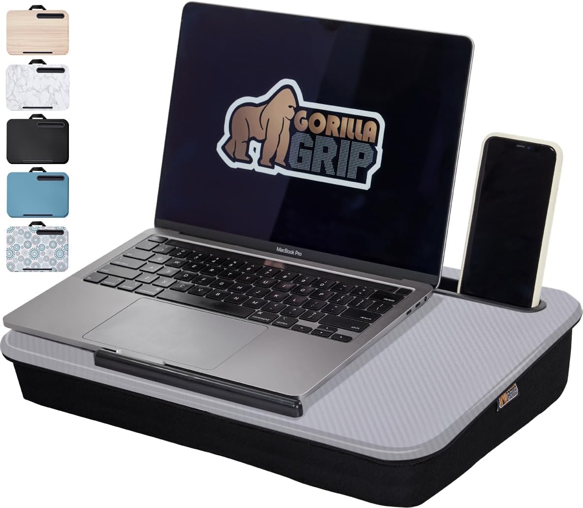 GORILLA GRIP Laptop Lap Desk with Phone Holder for Comfort