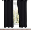 NICETOWN 100% Blackout Curtain Panels, Full Light Blocking - 2 Pack