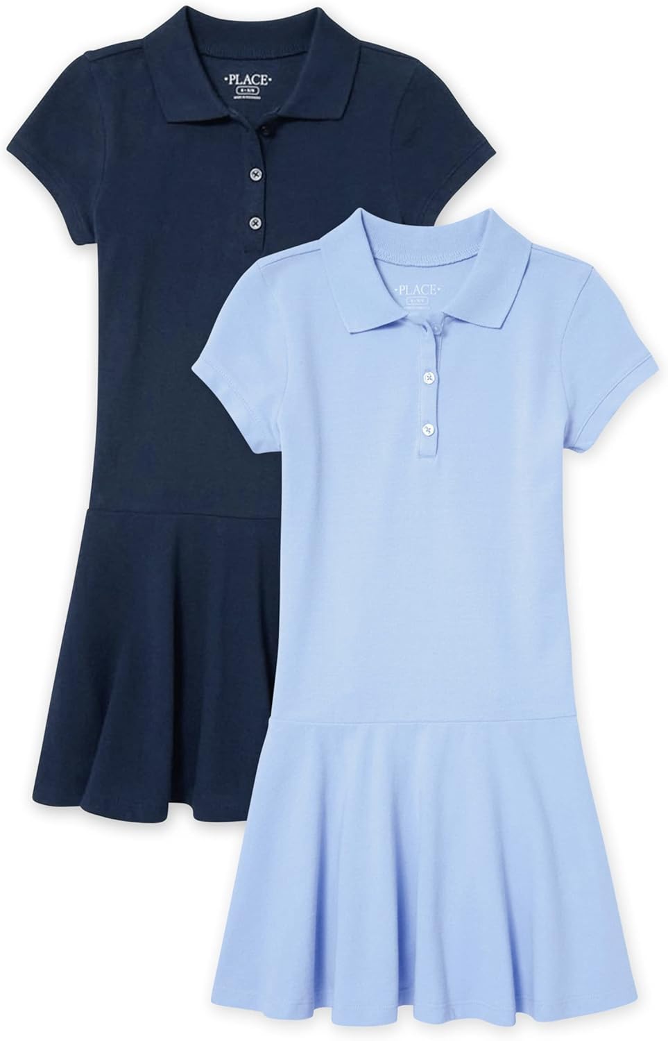 Girls Short Sleeve Pique Polo Dress Multipack for Everyday Wear