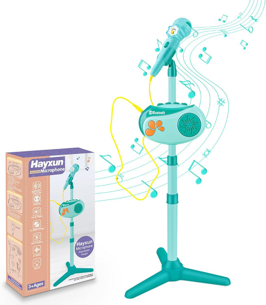 HAYXUN Kids Bluetooth Karaoke Mic with Voice Changer - Ultimate Singing Fun!