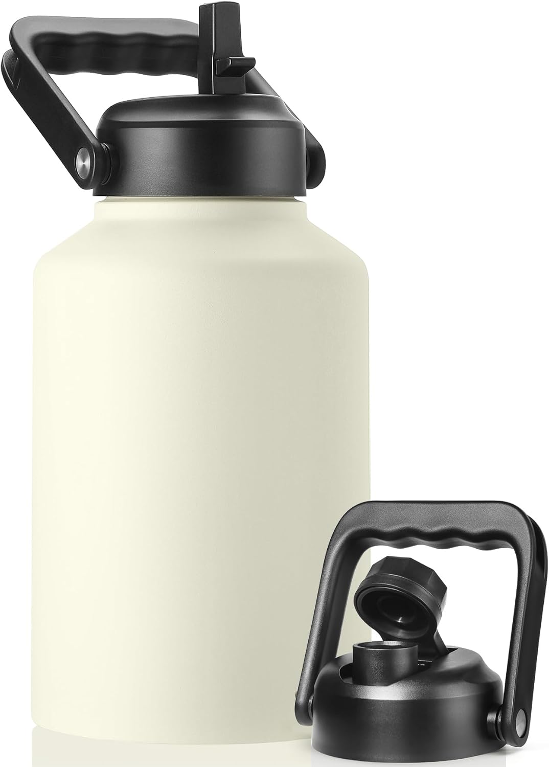 Gallon Insulated Water Bottle Jug with Straw for Hydration