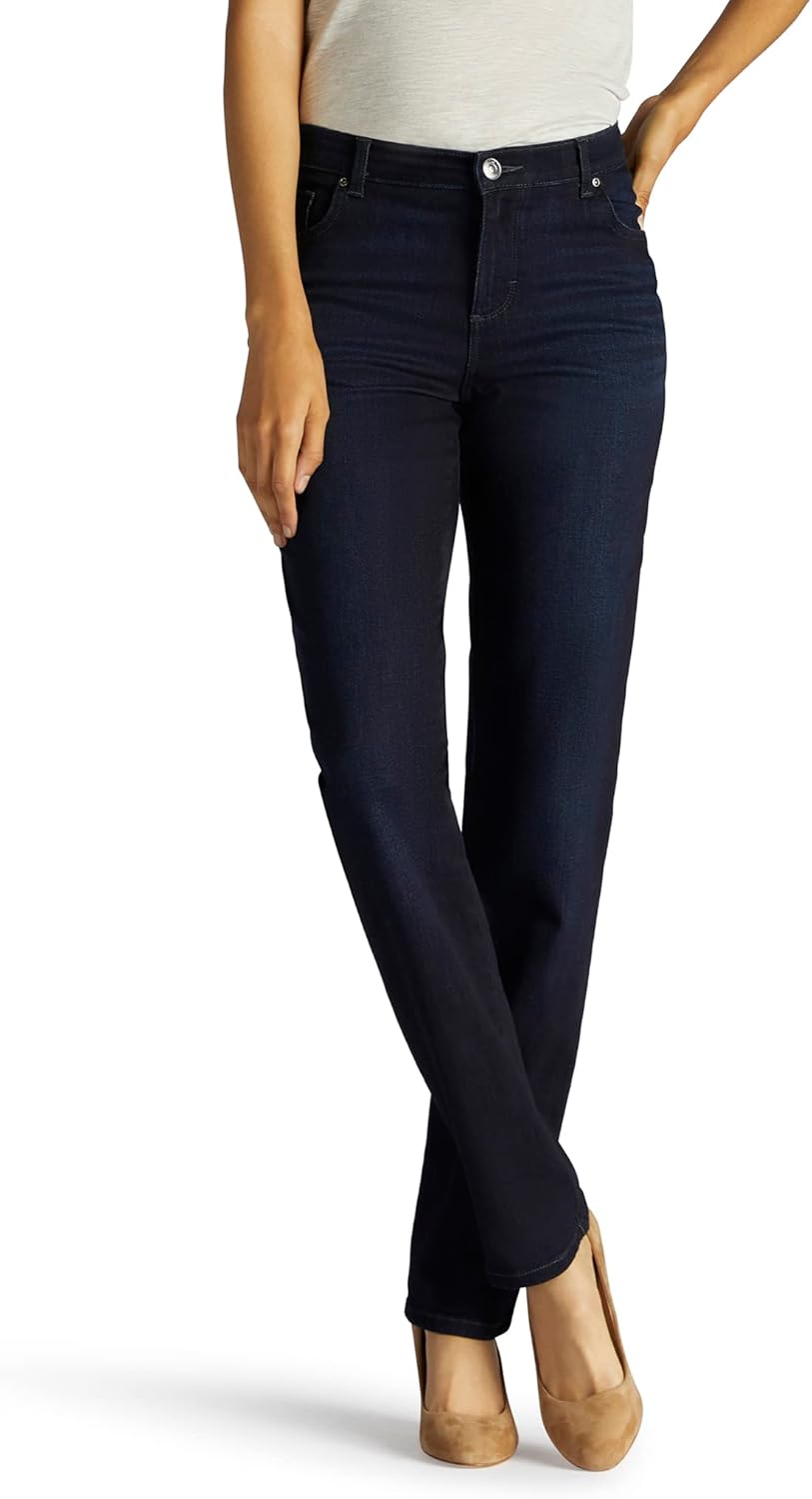 Lee Women's Petite Relaxed Fit Straight Leg Jean for Comfort