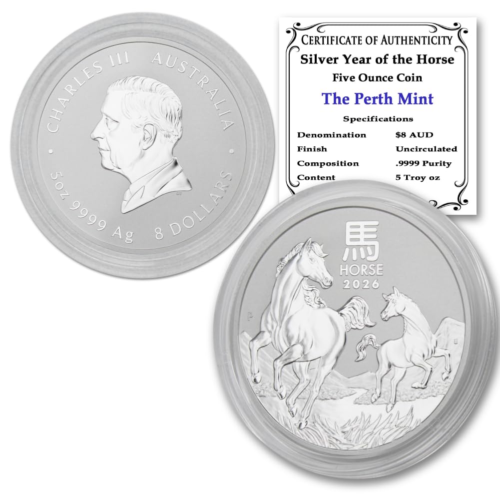 2026 P 5 oz Australian Silver Lunar Year of the Horse Coin