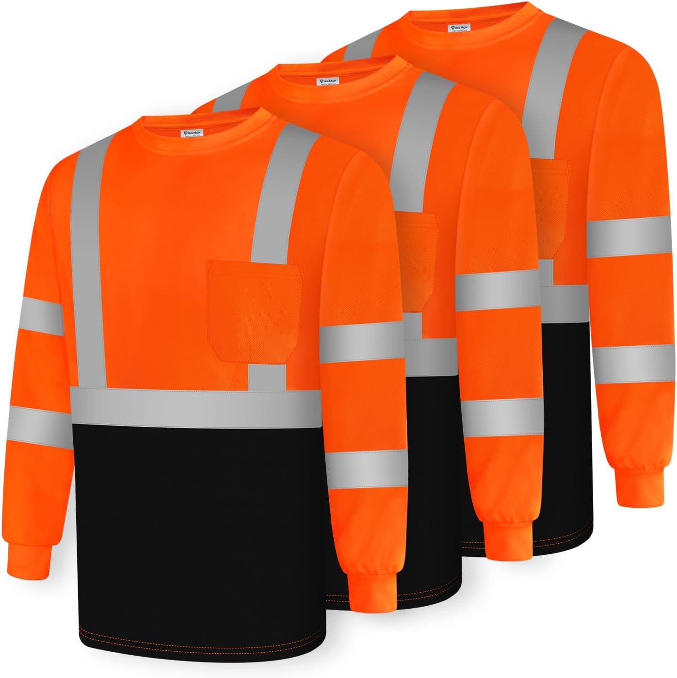 Hi Vis Shirts for Men Class 3 Reflective Safety Work Shirts