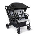 4-Seat Quad Stroller for Daycare - Spacious, Safe Group Seating