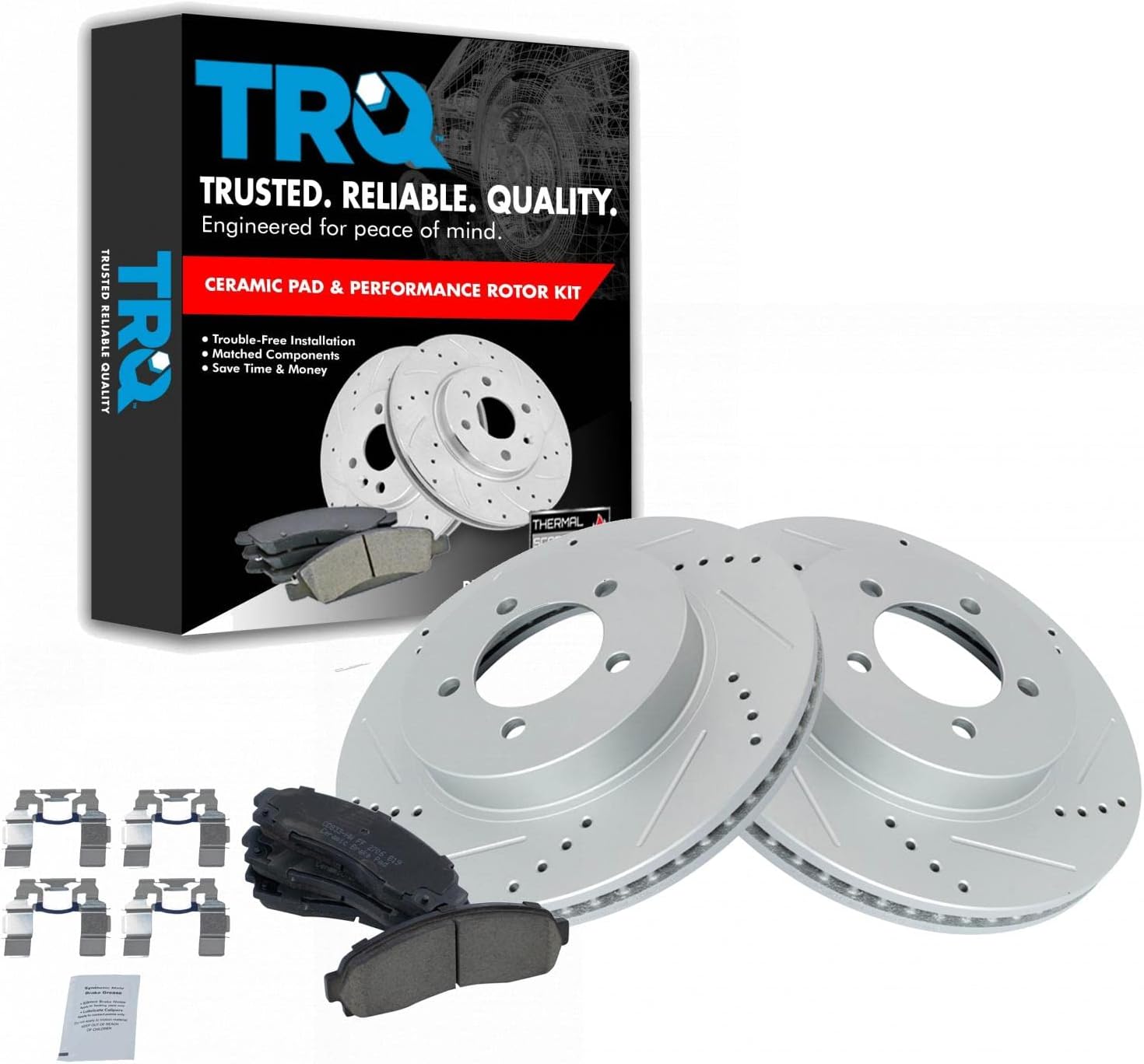 TRQ Front Performance Brake Pad & Rotor Kit for Ford Explorer