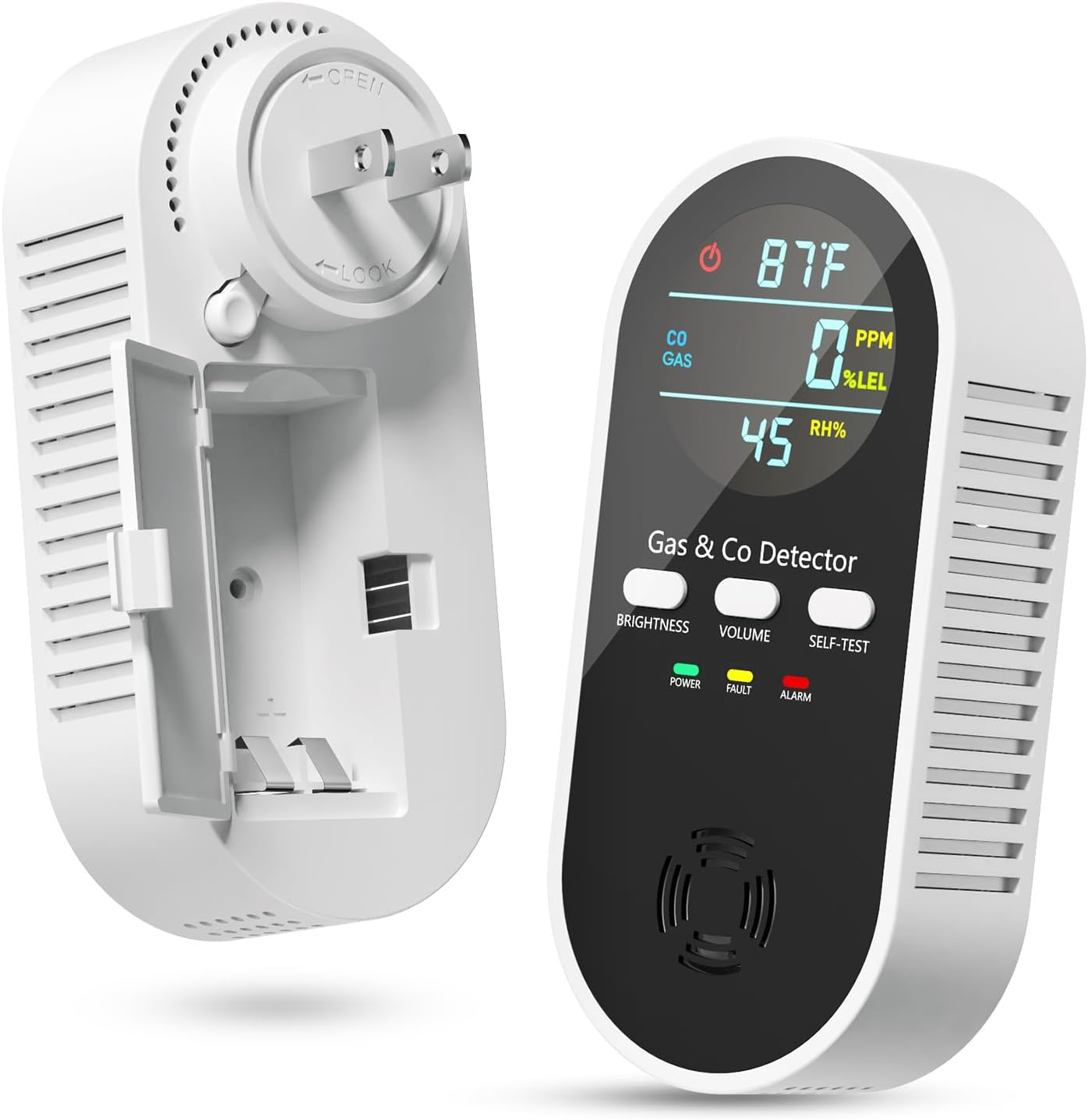 5-in-1 Gas Leak Detector & Carbon Monoxide Detector for Safety