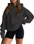 Women Casual Pullover Hoodie - Loose Fit Drop Shoulder Sweatshirt